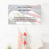 Patriottische Amerikaanse militaire veteranengebeu Spandoek (Insitu)