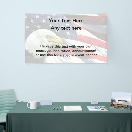 Patriottische Amerikaanse militaire veteranengebeu Spandoek (Beurs)
