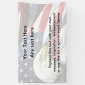 Patriottische Amerikaanse militaire veteranengebeu Spandoek (Verticaal)