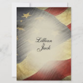 Patriottische -Amerikaanse militaire vlag Kaart (Achterkant)