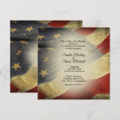 Patriottische -Amerikaanse militaire vlag Kaart (Voorkant / Achterkant)