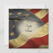 Patriottische -Amerikaanse militaire vlag Kaart (Achterkant)