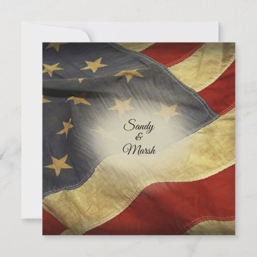 Patriottische -Amerikaanse militaire vlag Kaart (Achterkant)