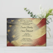 Patriottische -Amerikaanse militaire vlag Kaart (Staand voorkant)