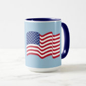 Patriottische Amerikaanse Mok Coffee Cadeee (Voorkant rechts)