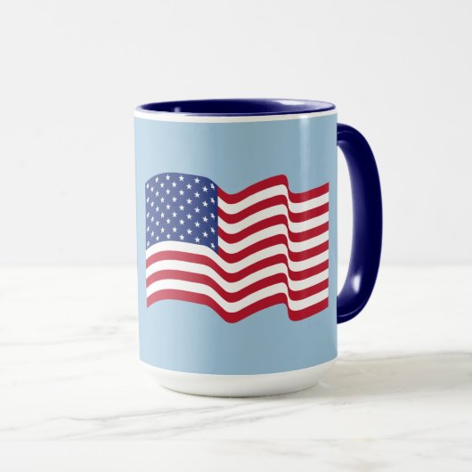 Patriottische Amerikaanse Mok Coffee Cadeee (Voorkant rechts)