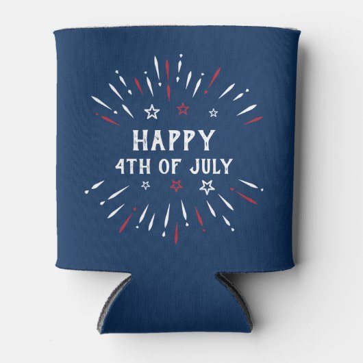 Patriottische Amerikaanse Onafhankelijkheidsdag 4  Blikjeskoeler (Voorkant)