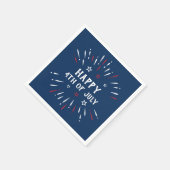 Patriottische Amerikaanse Onafhankelijkheidsdag 4  Servet (Hoek)