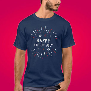 Patriottische Amerikaanse Onafhankelijkheidsdag 4 T-shirt