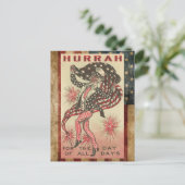 Patriottische Amerikaanse Oom Sam 4 juli Feestdagenkaart (Staand voorkant)