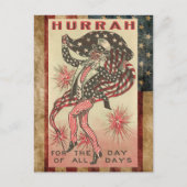 Patriottische Amerikaanse Oom Sam 4 juli Feestdagenkaart (Voorkant)