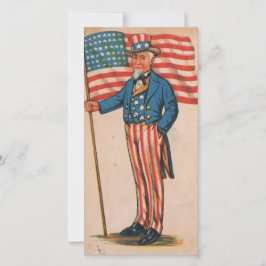 Patriottische Amerikaanse Oom Sam 4 juli Feestdagenkaart