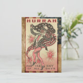 Patriottische Amerikaanse oom Sam 4th van juli Feestdagenkaart (Staand voorkant)