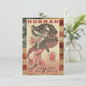 Patriottische Amerikaanse oom Sam 4th van juli Feestdagenkaart (Staand voorkant)