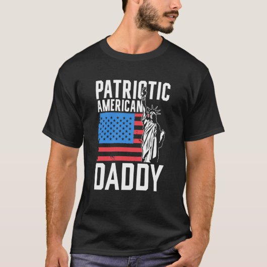 Patriottische Amerikaanse papa Verenigde Staten Pa T-shirt (Voorkant)