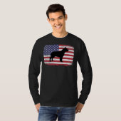 Patriottische Amerikaanse Pitbull T-shirt (Voorkant volledig)