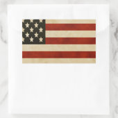 Patriottische Amerikaanse Rustic en Proud Flag Rechthoekige Sticker (Tas)