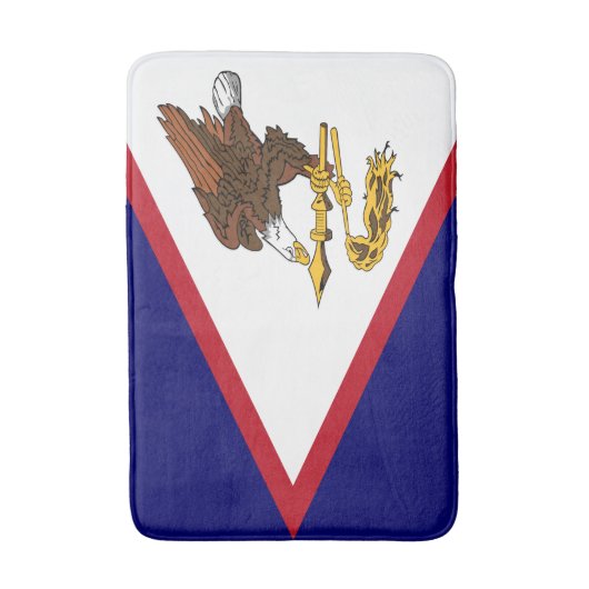 Patriottische Amerikaanse Samoa Flag Badmat (Voorkant Verticaal)