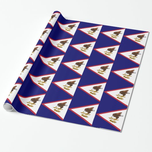 Patriottische Amerikaanse Samoa Flag Cadeaupapier (Uitgerold)