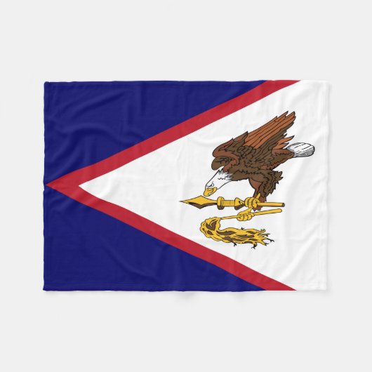 Patriottische Amerikaanse Samoa Flag Fleece Deken (Voorkant (Horizontaal))