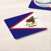 Patriottische Amerikaanse Samoa Flag Kartonnen Onderzetters (Schuin)