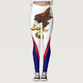 Patriottische Amerikaanse Samoa Flag Leggings (Voorkant)