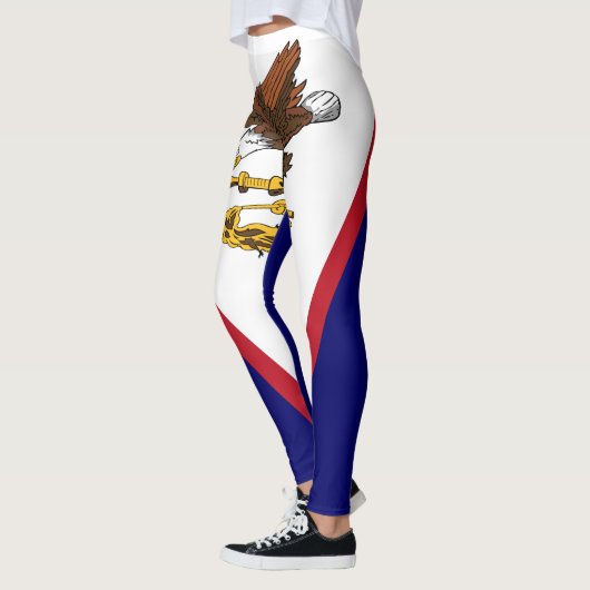 Patriottische Amerikaanse Samoa Flag Leggings (Links)