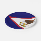 Patriottische Amerikaanse Samoa Flag Papieren Bordje (Gekanteld)