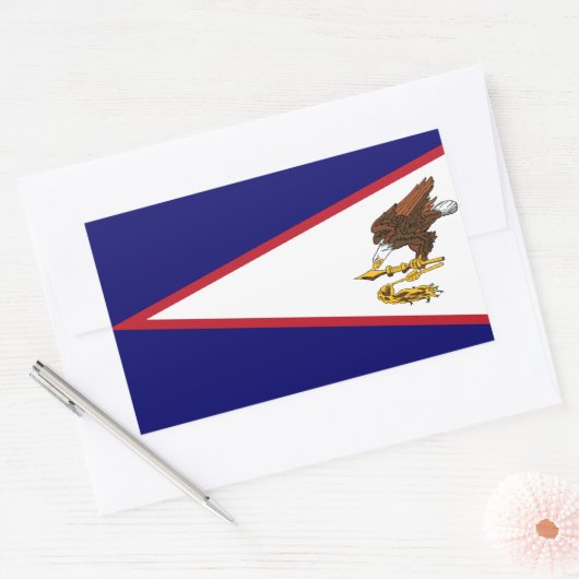 Patriottische Amerikaanse Samoa Flag Rechthoekige Sticker (Envelop)