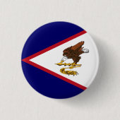 Patriottische Amerikaanse Samoa Flag Ronde Button 3,2 Cm (Voorkant)