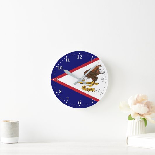 Patriottische Amerikaanse Samoa Flag Ronde Klok (Huis)