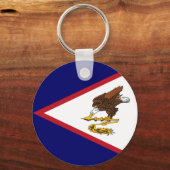 Patriottische Amerikaanse Samoa Flag Sleutelhanger (Voorkant)