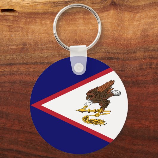 Patriottische Amerikaanse Samoa Flag Sleutelhanger (Voorkant)