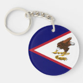 Patriottische Amerikaanse Samoa Flag Sleutelhanger (Voorkant)