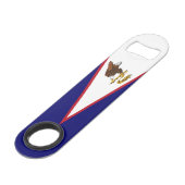 Patriottische Amerikaanse Samoa Flag Speed Flessenopener (Voorkant Gekanteld)