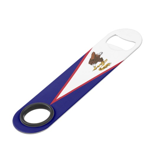 Patriottische Amerikaanse Samoa Flag Speed Flessenopener (Voorkant Gekanteld)