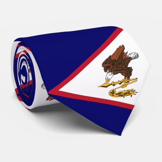 Patriottische Amerikaanse Samoa Flag Stropdas (Opgerold)
