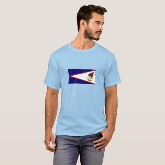 Patriottische Amerikaanse Samoa Flag T-shirt (Voorkant volledig)