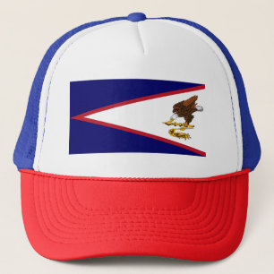 Patriottische Amerikaanse Samoa Flag Trucker Pet