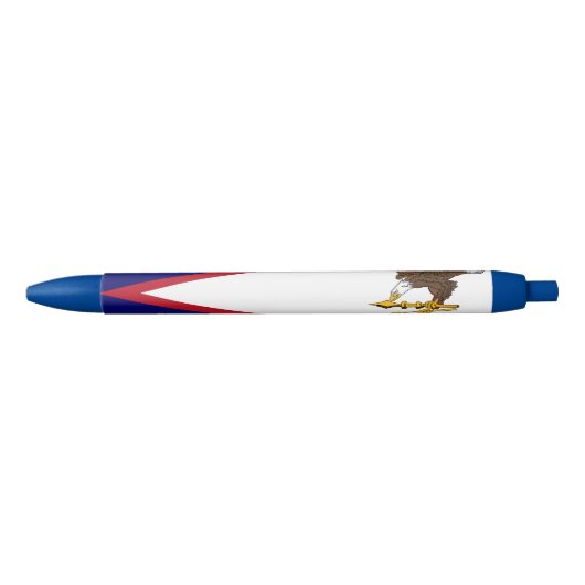 Patriottische Amerikaanse Samoa Flag Zwarte Inkt Pen (Voorkant)