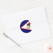 Patriottische Amerikaanse Samoa-vlag Rechthoekige  Ronde Sticker (Envelop)