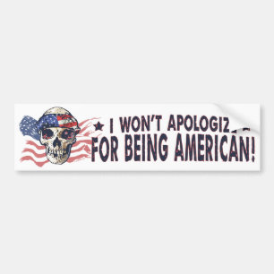 Patriottische Amerikaanse schedel Bumpersticker