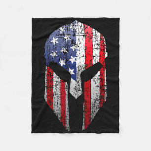 Patriottische Amerikaanse Spartaanse Krijger Usa V Fleece Deken