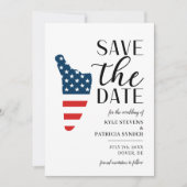 Patriottische Amerikaanse staat Delaware bestemmin Save The Date (Voorkant)