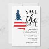 Patriottische Amerikaanse staat Idaho Destination  Save The Date (Voorkant)