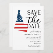 Patriottische Amerikaanse staat Idaho Destination  Save The Date (Voorkant / Achterkant)