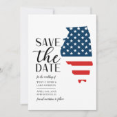 Patriottische Amerikaanse staat Illinois huwelijks Save The Date (Voorkant)