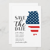 Patriottische Amerikaanse staat Illinois huwelijks Save The Date (Voorkant / Achterkant)