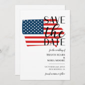 Patriottische Amerikaanse staat Iowa Destination W Save The Date (Voorkant / Achterkant)