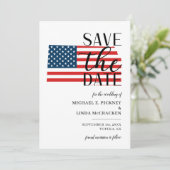 Patriottische Amerikaanse staat Kansas Destination Save The Date (Staand voorkant)